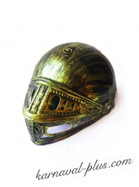 Шлем рыцаря средневековый карнавальный, золото